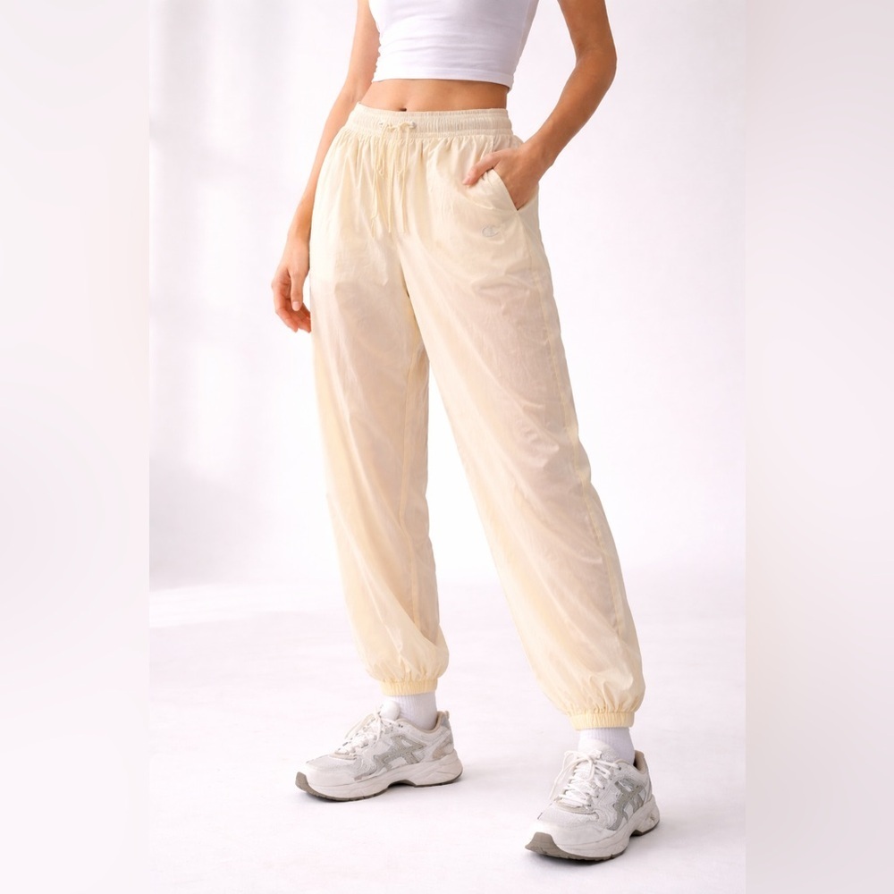 Semi-Sheer Butter Cream Baggy Clean Girl Aesthetic Athletic Pants Size XS